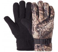 Перчатки для охоты и рыбалки теплые с закрытыми пальцами SP-Sport BC-7389 (флис, размер универсальный, Камуфляж Лес)