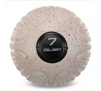 Слэмбол мяч набивной для кроссфита и фитнеса Slam Ball Zelart FI-4905-7 7кг (резина, песок, d-см, серый)
