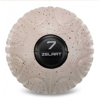 Слэмбол мяч набивной для кроссфита и фитнеса Slam Ball Zelart FI-4905-7 7кг (резина, песок, d-см, серый)