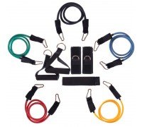 Эспандер Resistance Band многофункциональный 5 жгутов SP-Sport FI-801 (8001) (5 эсп,креп.на дверь, 2 рукоят, 2 лямки)