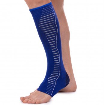 Бандаж на голень и лодыжку удлиненный компрессионный Ankle compression sleeve SIBOTE ST-7034 (полиэстер, спандекс, латекс, р-р S-XL)