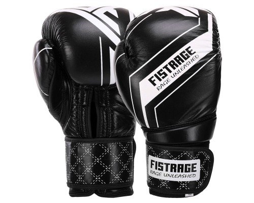Перчатки боксерские на липучке кожаные FISTRAGE VL-4275 (размер 10-14oz, цвета в ассортименте)