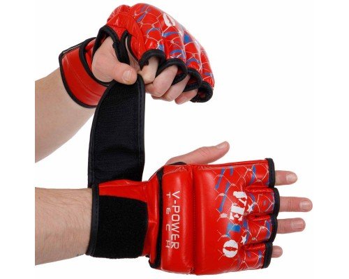 Перчатки для смешанных единоборств MMA кожаные VELO ULI-4032 (р-р S-XL, цвета в ассортименте)