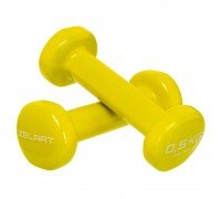 Гантели для фитнеса виниловые 2штуки Zelart Beauty TA-5225-0_5 (2x0,5кг) (2шт, цвета в ассортименте)