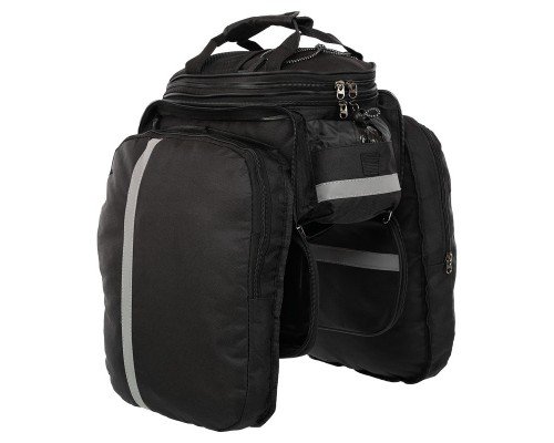 Велосумка-штаны на багажник велосипеда двухсторонняя Pannier SP-Sport TB15 (PL, р-р 32x28x15см, черный)