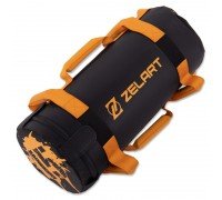 Мешок утяжелитель для функционального тренинга Power Bag Zelart TA-7825-15 15кг (PVC, вес 15кг, наполнитель-песок, черный-оранжевый)