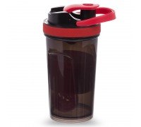 Шейкер для спортивного питания с отсеком для протеина TOP SHAKER BOTTLE SP-Sport FI-1869 (пластик, 500+100мл, цвета в ассортименте)
