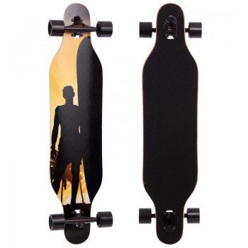 Лонгборд Бордволкинг Boardwalking из канадского клена SP-Sport SK-902 (колесо-PU, размер деки 100x25см, АВЕС-7, цвета в ассортименте)