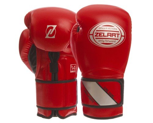 Перчатки боксерские на липучке PU Zelart BO-1361 (размер 10-14oz, цвета в ассортименте)