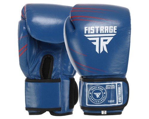 Перчатки боксерские на липучке кожаные FISTRAGE VL-6631 (размер 10-14oz, цвета в ассортименте)