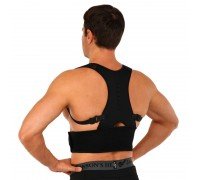 Корректор осанки для спины регулируемый SP-Sport ST-2088 (полиэстер, полиуретан, р-р S-3XL, черный)
