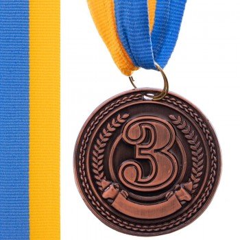 Медаль спортивная с лентой SP-Sport CELEBRITY ø4,5см C-6406 (металл, ø4,5см, 20g1-золото, 2- серебро,3-бронза)