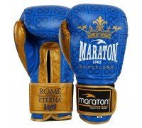 Перчатки боксерские на липучке кожаные MARATON 1982 BARCELONA P00000873 (размер 10-14oz, цвета в ассортименте)