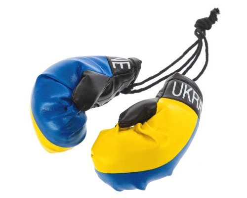 Сувенир-подвеска Перчатки боксерские Украина SP-Sport FB-5028 (PU, р-р10,5х6см, 1уп-6пар,цена за 2шт)