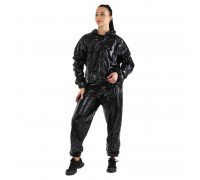 Костюм-сауна для похудения SAUNA SUIT ZELART FI-9652 (PVC, р-р 2XL/50-54, толщина 0,12мм, вес 400-450г, черный)