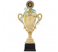 Кубок спортивный наградной SP-Sport Luck YK082A (пластик, h-43см, b-21см, d чаши-см, золото)