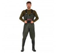 Рыбацкий полукомбинезон Вейдерсы (заброды) SP-Sport TY-9862 (PVC, р-р 39-45, оливковый)