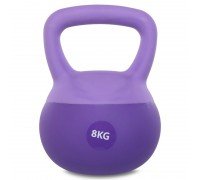 Гиря мягкая SP-Sport SOFT KETTLEBELL FI-0122-8 8кг (верх-PVC+TPR, наполнитель-песок, цвета в ассортименте)
