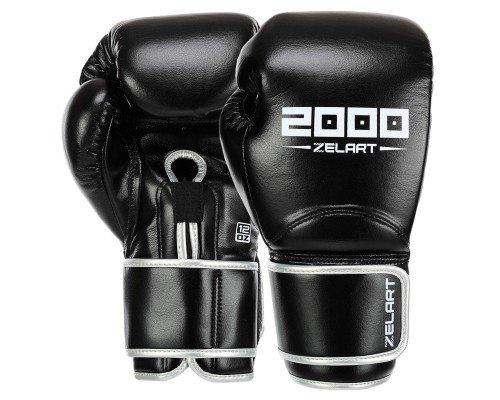 Перчатки боксерские на липучке композитная кожа ZELART BO-3880 (размер 10-14oz, цвета в ассортименте)