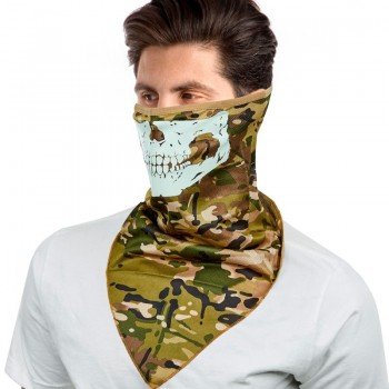 Шарф-маска (мультиповязка) со светящимся принтом SP-Sport SKULL MASK TY-0353 (полиэстер, цвета в ассортименте)