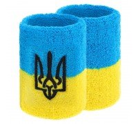 Напульсник спортивный махровый от пота на запястье 1штука Герб Украины BC-9280 (хлопок, полиэстер, безразмерный, цвета в ассортименте)