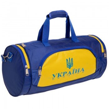 Сумка спортивная Бочонок SP-Sport Украина GA-016-U (полиэстер, размер 55х28х28см, синий-желтый)