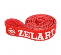 Резинка тканевая для упражнений лента сопротивления LOOP BANDS Zelart FI-1970-XL (полиэстер, латекс, размер 2080х45мм, жесткость XL, красный)
