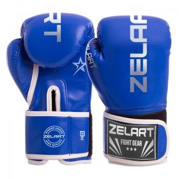 Перчатки боксерские на липучке PU Zelart BO-3987 (размер 8-12oz, цвета в ассортименте)