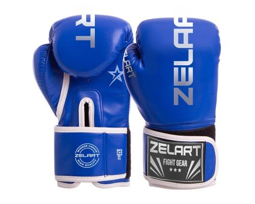 Перчатки боксерские на липучке PU Zelart BO-3987 (размер 8-12oz, цвета в ассортименте)