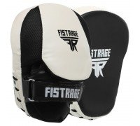 Лапа боксерская изогнутая тренировочная FLEX 2штуки FISTRAGE VL-8284 (крепление на липучке, р-р 25x20x10см, черный-белый)