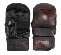Перчатки Крабы спаринговые для MMA кожаные FISTRAGE VL-6457 (р-р S-XL, коричневый)