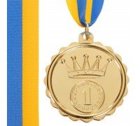 Медаль спортивная с лентой SP-Sport KING ø6,5см C-3179 (металл, 44g, 1-золото, 2-серебро, 3-бронза)