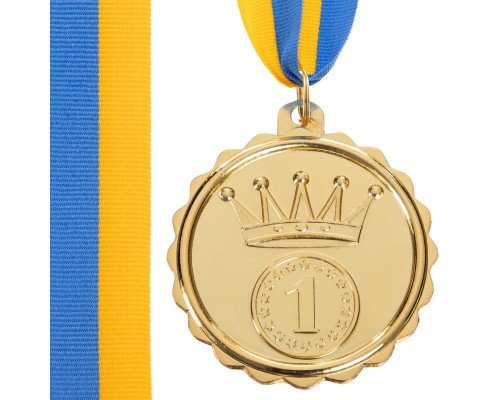 Медаль спортивная с лентой SP-Sport KING ø6,5см C-3179 (металл, 44g, 1-золото, 2-серебро, 3-бронза)