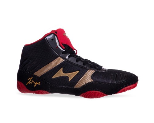 Борцовки обувь для борьбы размер 36-47 Health 7878 (верх-замша, низ-нескользящая резина, черный-красный)