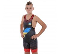 Трико для борьбы детское UKRAINE SP-Sport JY-6605 (бифлекс, рост 128-162см, цвета в ассортименте)