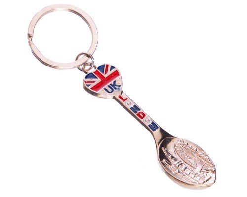 Брелок для ключей SP-Sport Ложка LONDON FB-0756 (металл хром., цена за 1шт)