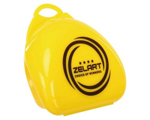 Футляр для капы боксерской Zelart BO-4278 (полипропилен, синий, желтый, прозрачный)