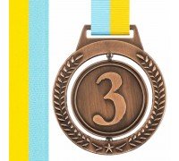 Медаль спортивная с лентой SP-Sport ø7см C-6858 (металл, 80g, 1-золото, 2-серебро, 3-бронза)