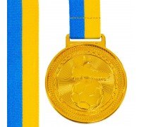 Медаль спортивная с лентой тематическая SP-Sport Футбол ø6,5см C-6842 (металл, ø6,5см, 35g, 1-золото, 2-серебро, 3-бронза)
