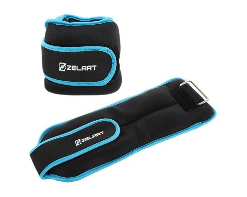 Утяжелители-манжеты для рук и ног Zelart FI-5732-4 (2 x 2кг) (верх-лайкра, металлические шарики, цвета в ассортименте)