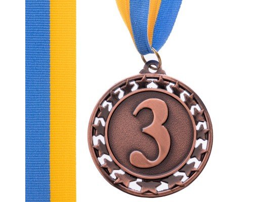 Медаль спортивная с лентой SP-Sport STROKE ø6,5см C-4330 (металл, ø6,5см, 44g золото, серебро, бронза)