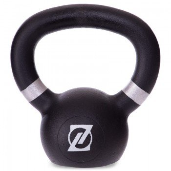 Гиря тренировочная цельная чугунная окрашенная Zelart TA-2238-4 4кг (чугун, краска, черный)