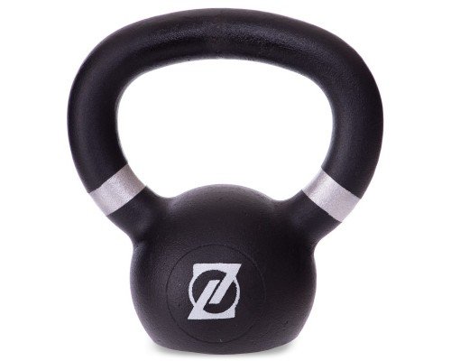 Гиря тренировочная цельная чугунная окрашенная Zelart TA-2238-4 4кг (чугун, краска, черный)