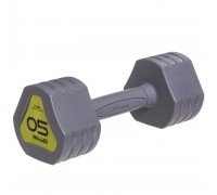 Гантель цельная с полиуретановым покрытием 1штука Zelart TA-2678-5 (1x5кг) (1шт, TPU, серый)