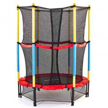 Батут каркасный детский с защитной сеткой ø4,5ft (138см) C-B7105 (металл, PVC, пластик, d-138см, h-180см)