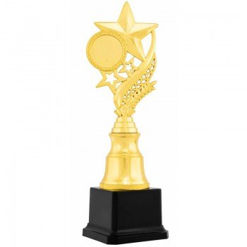 Фигура наградная эмблемоноситель SP-Sport Звезды YK638C (пластик, h-25см, b-8см, золото)