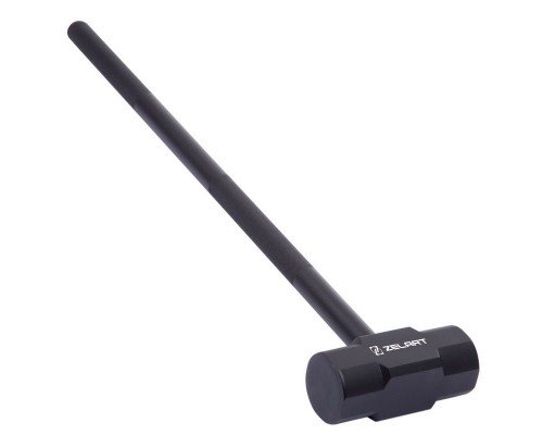 Кувалда стальная молот для кроссфита GYM HAMMER Zelart TA-0924-7 7кг (сталь, размер 21х94см, черный)