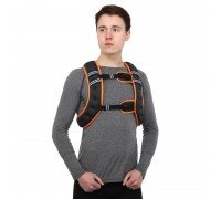 Жилет утяжелитель с фиксированным весом Zelart XB9300-10 10кг (неопрен, наполнитель-металлические шарики, черный-оранжевый)