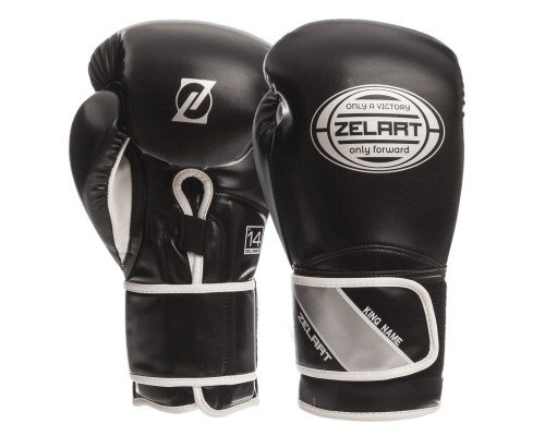 Перчатки боксерские на липучке PU Zelart BO-1361 (размер 10-14oz, цвета в ассортименте)