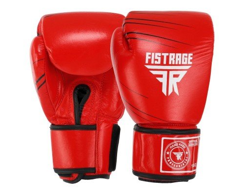 Перчатки боксерские на липучке кожаные FISTRAGE VL-6631 (размер 10-14oz, цвета в ассортименте)